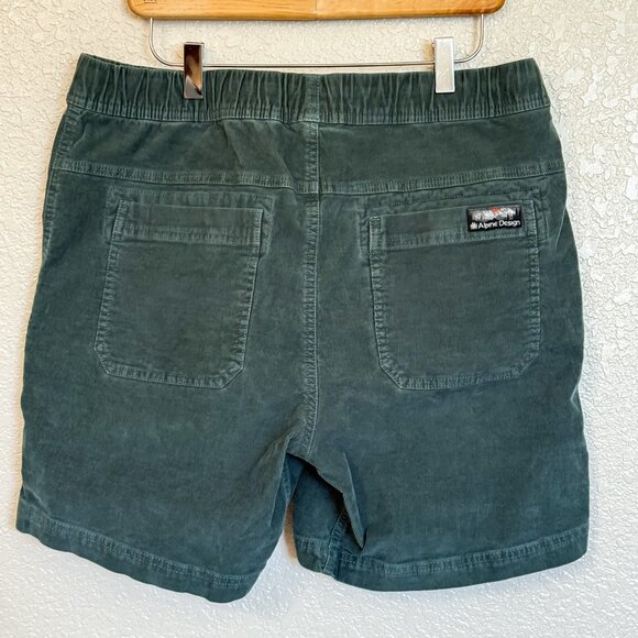 Alpine Design Men's Cord Hiking Shorts Large Green 90s Outdoor Trail Gorpcore - Picture 3 of 9